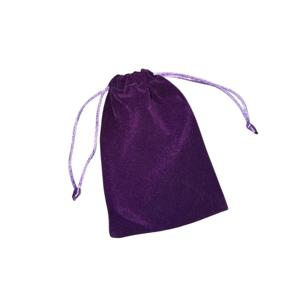 Purple Velvet Drawstring Jewelry Bag